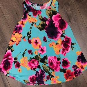Mint floral Tank